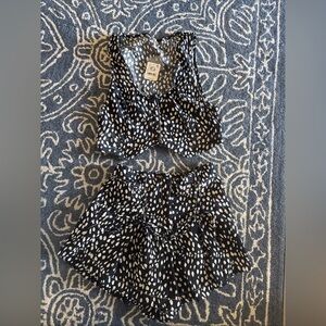 Free People Black and White Two-Piece Set